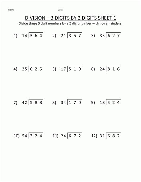 long division worksheets year 6|Grade 6 Division Worksheet .
